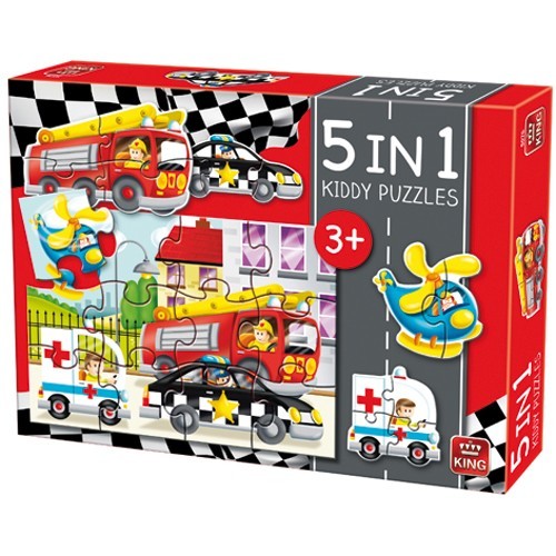 Puzzel 5in1 Auto's