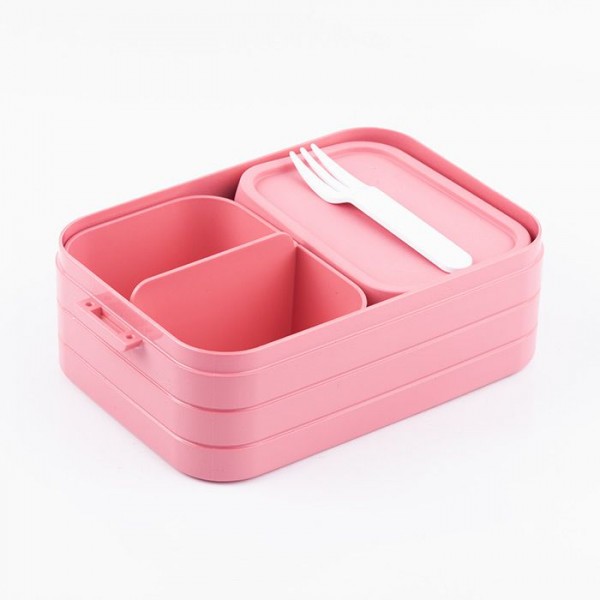 Rosti Mepal lunchbox Bento Midi 12 x 18,5 x 6,5 cm roze