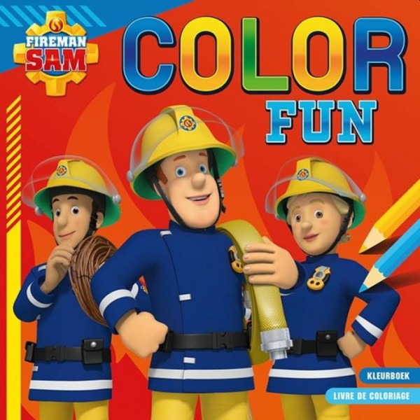 Deltas kleurboek brandweerman Sam junior oranje