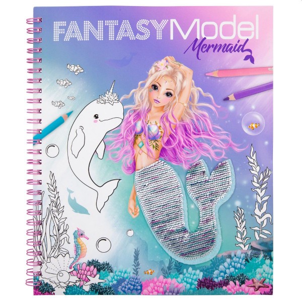 Fantasy Model Kleurboek Met Pailletten Mermaid