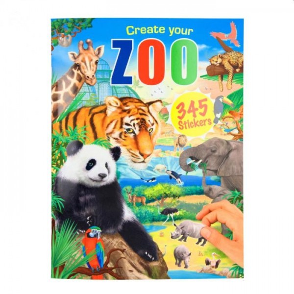 Depesche stickerboek Create your Zoo junior 30 x 22 cm papier