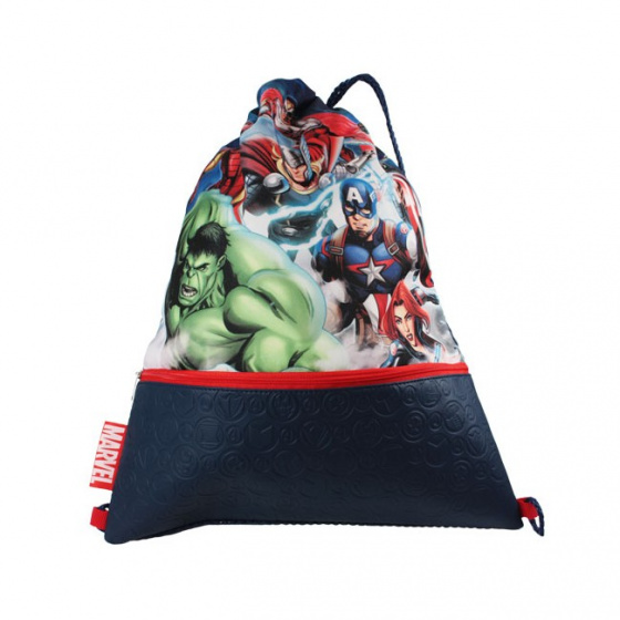 Marvel gymtas Avengers junior 5 liter polyester zwart