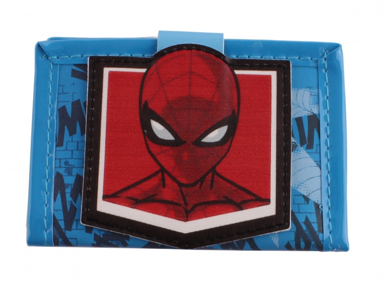 Marvel portemonnee Spider Man 11,5 cm blauw