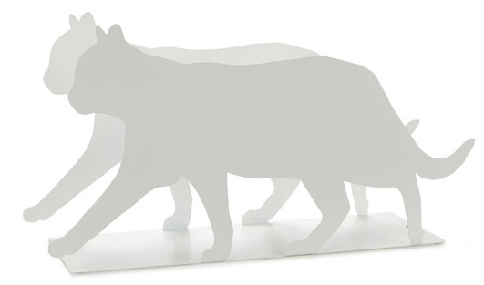 Balvi boekenhouder Feline 21,5 x 41 cm staal wit