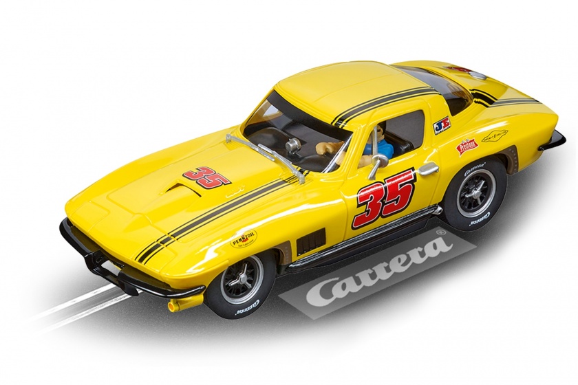 Carrera Evolution racebaanauto Chevrolet Corvette 1:32 geel