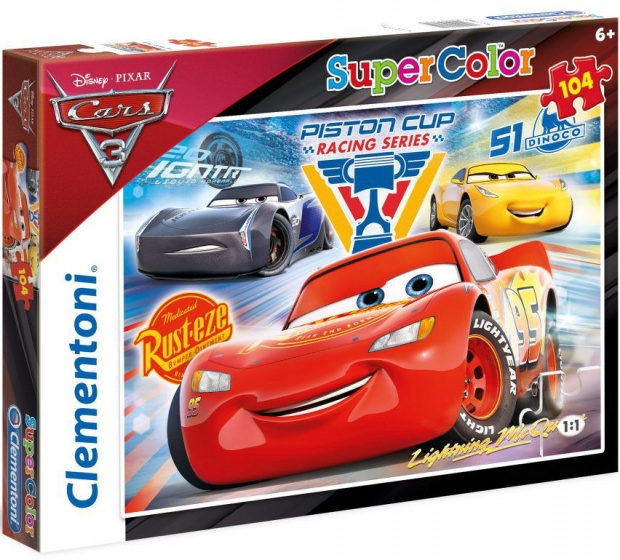 Clementoni supercolor puzzel Cars 3 104 stukjes (27072)