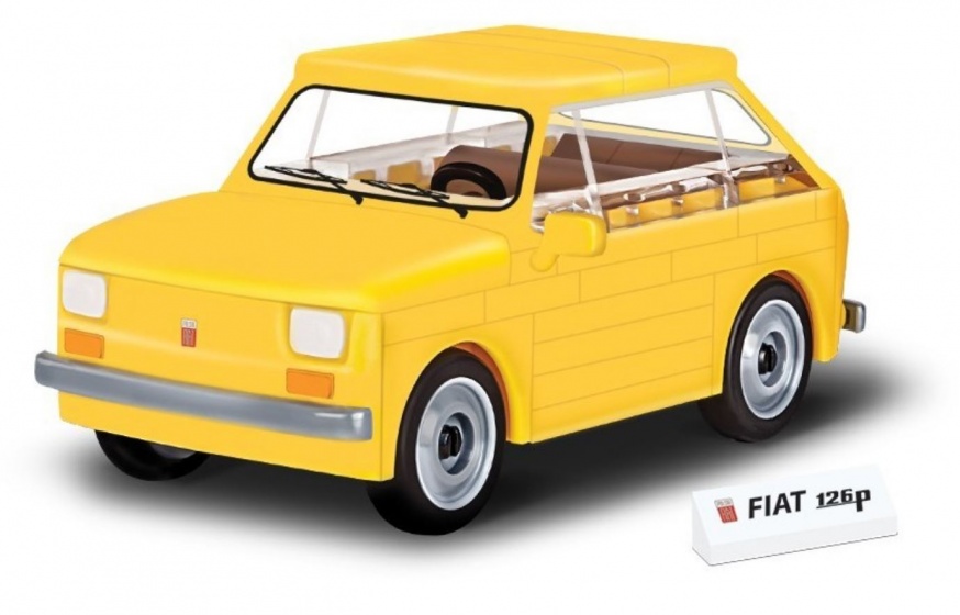 Cobi Youngtimer bouwpakket Fiat 126P 1:35 geel 71 delig 24530