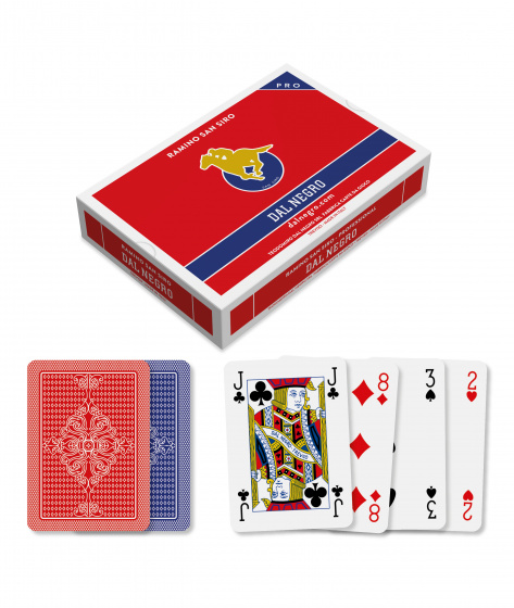 Dal Negro speelkaarten PVC blauw/rood 3 stuks