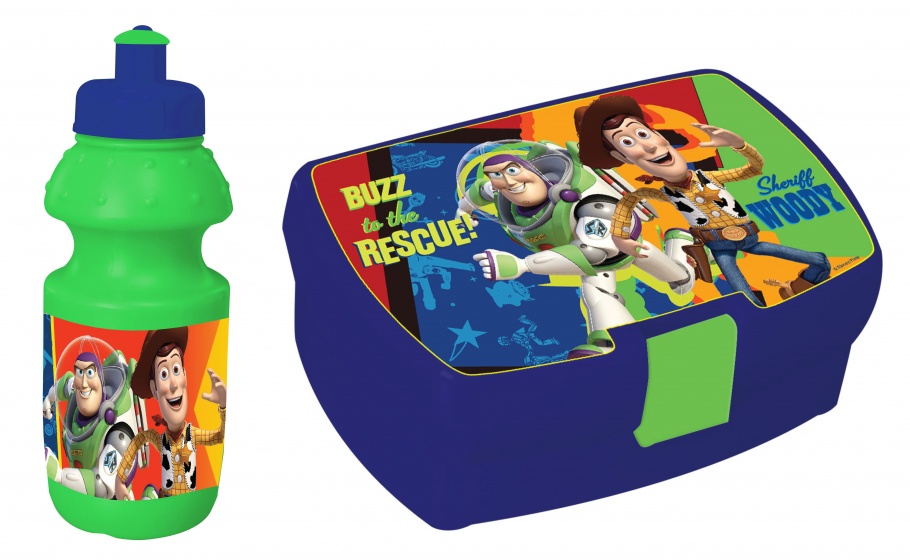 Diakakis lunchset broodtrommel en beker Toy Story groen/blauw