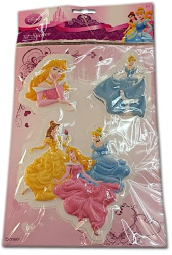 Disney 3D stickers prinsessen junior multicolor 3 delig