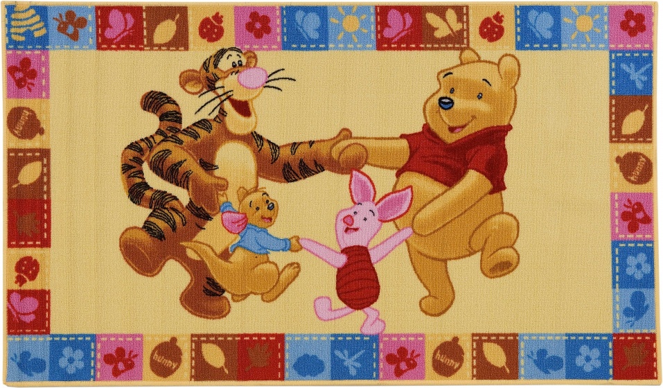 Disney vloerkleed Winnie the Pooh en vrienden 140 x 80 cm