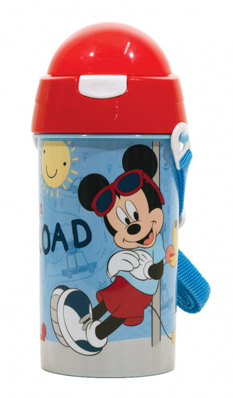 Disney drinkfles Mickey Mouse junior 500 ml lichtblauw/rood
