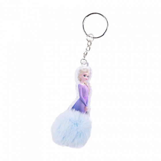 Disney Frozen 2 sleutelhanger pompom Elsa lichtblauw
