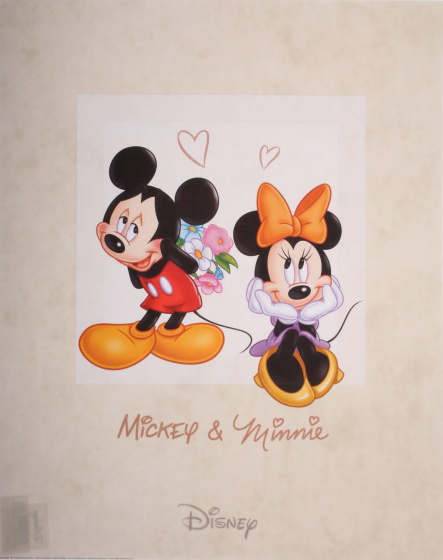 Disney poster mickey en minnie junior 50x40 cm papier