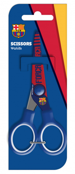 FC Barcelona schaar junior 13,5 cm staal blauw/rood