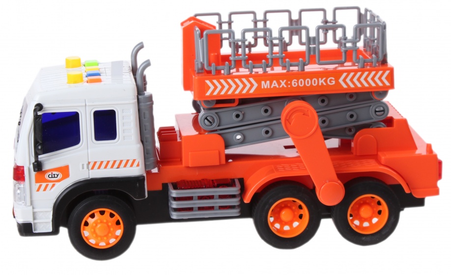 Gearbox Takelwagen met geluid oranje/wit 25 cm
