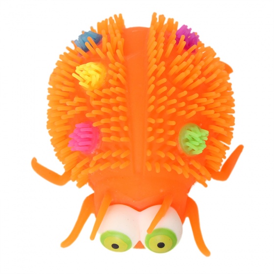 Gerardo's Toys fluffy insect 12 cm oranje