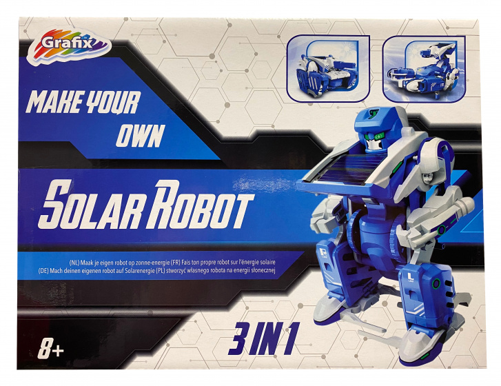Grafix knutselset Solar Robot 3 in 1 junior blauw