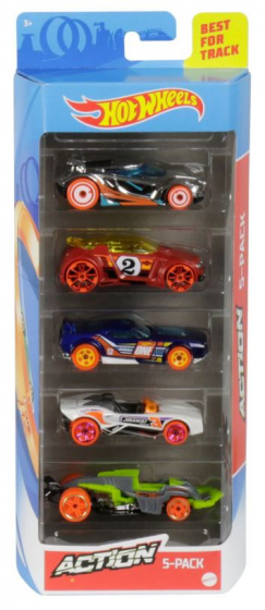 Hot Wheels autoset Action 7,5 x 2,5 cm staal 5 delig