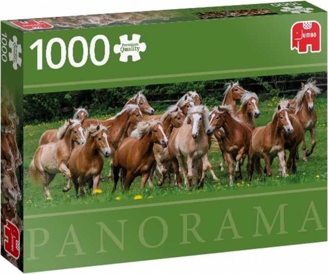 Jumbo legpuzzel Haflinger Horses panorama 1000 stukjes
