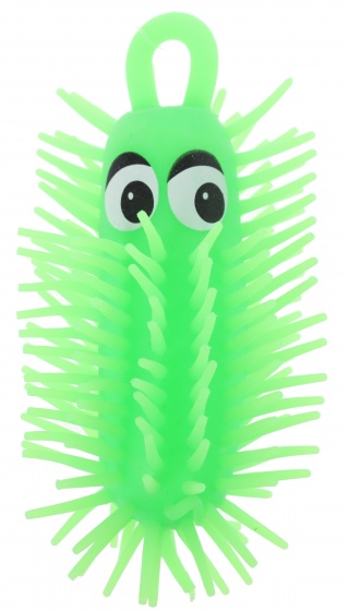 Johntoy elastische rups met licht groen 12 cm