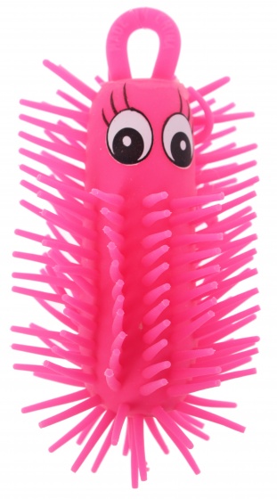 Johntoy elastische rups met licht roze 12 cm