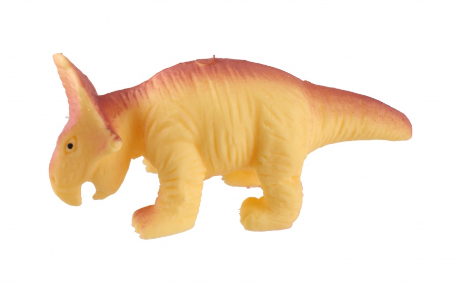 Johntoy kneedfiguur dinosaurus 12 cm geel/rood