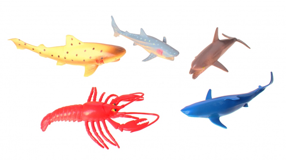 Jonotoys speelset Animal World zeedieren 5 stuks