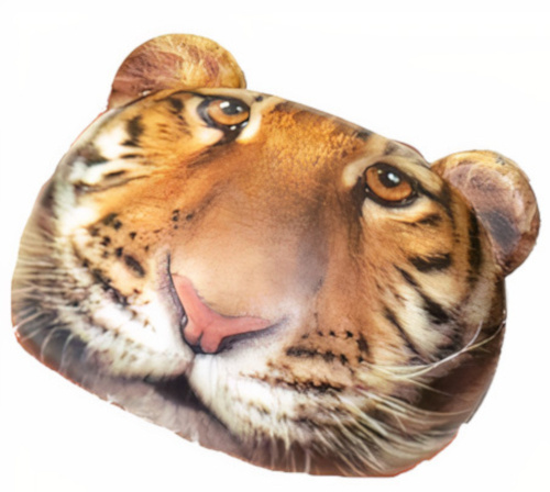 Kikkerland stressbal tijger 8 x 7 cm polyurethaan bruin