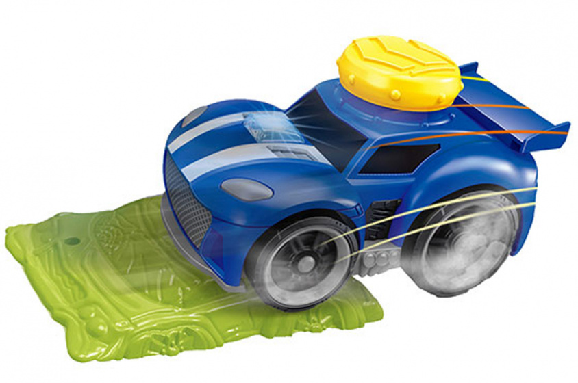 Luna speelgoedauto Power 23 x 10 cm blauw/groen 2 delig