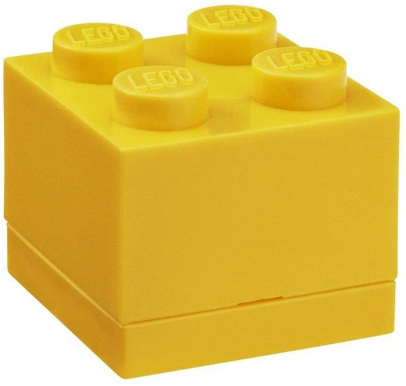 LEGO mini opbergsteen 4 noppen 4,6 x 4,3 cm polypropeen geel