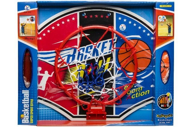 LG Imports basketbalset 2 delig rood/wit/blauw
