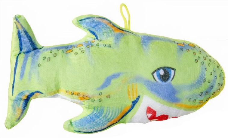 LG Imports knuffel haai junior 22 cm pluche groen
