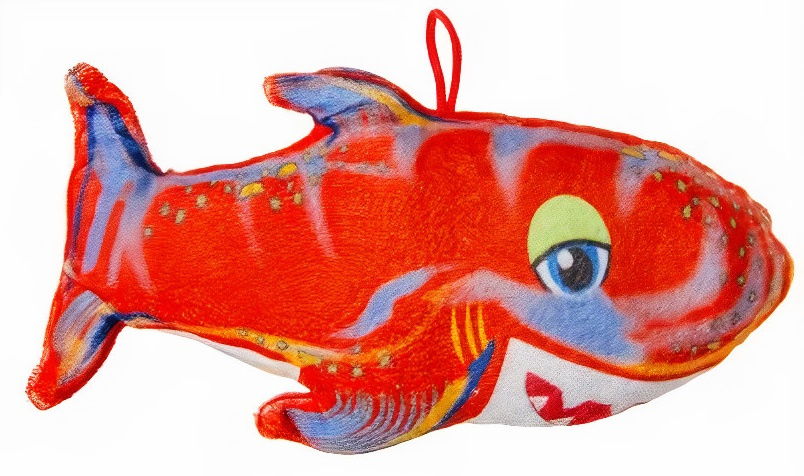 LG Imports knuffel haai junior 22 cm pluche rood