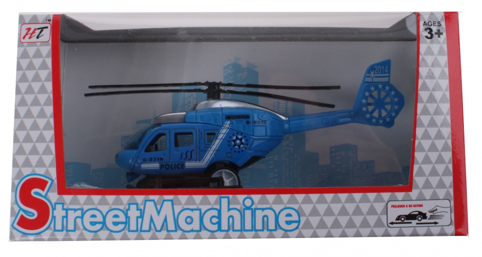 LG Imports helikopter die cast blauw