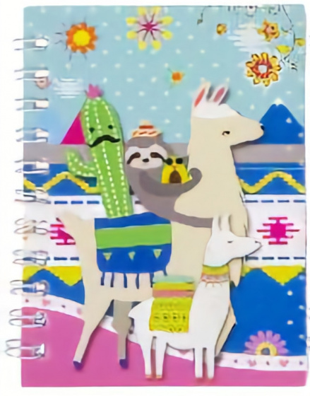 LG Imports notitieboekje alpaca cactus 8 x 10 cm papier