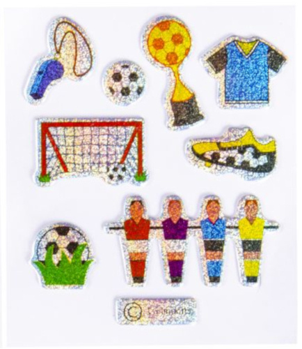 LG Imports stickers glitter voetbal #1 junior 12 delig