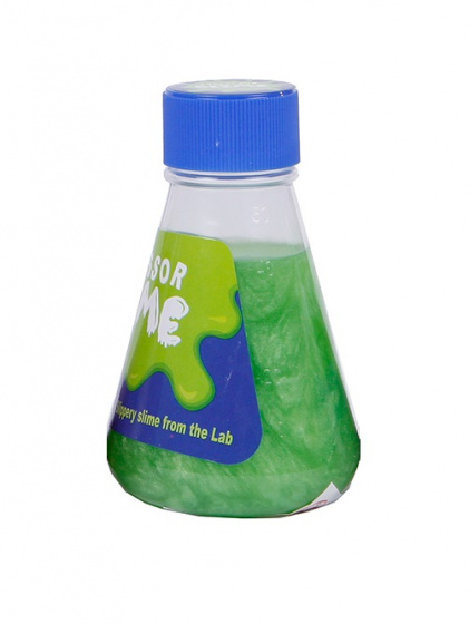 Professor Slime slijm in laborantenfles junior 13 cm groen