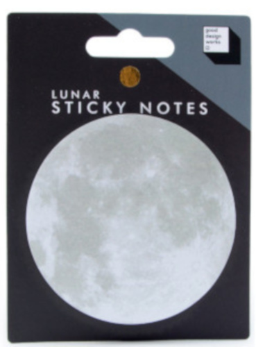 Suck UK memoblaadjes zelfklevend Lunar 7,5 cm papier grijs
