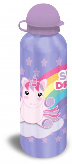 Sweet Dreams bidon unicorn aluminium paars 500 ml