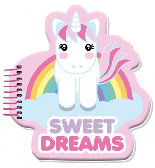 Sweet Dreams notitieboek eenhoorn meisjes 9 x 12 cm papier roze