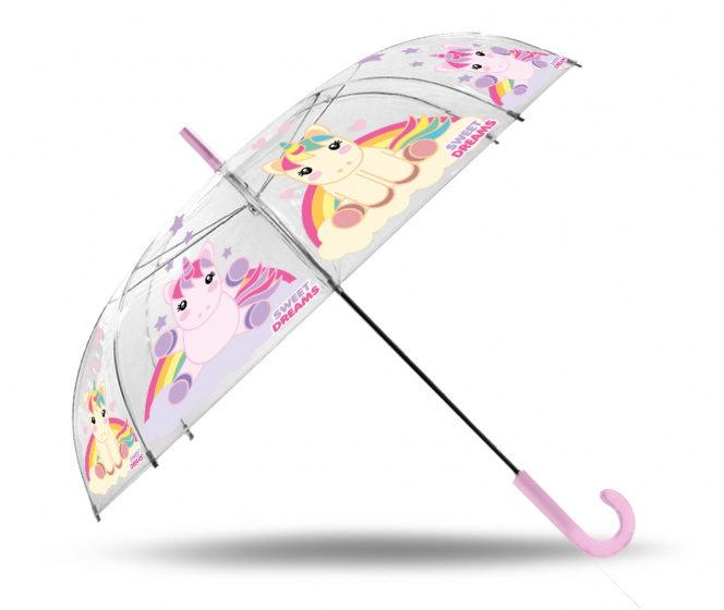Sweet Dreams paraplu meisjes 60 cm polyester/staal roze