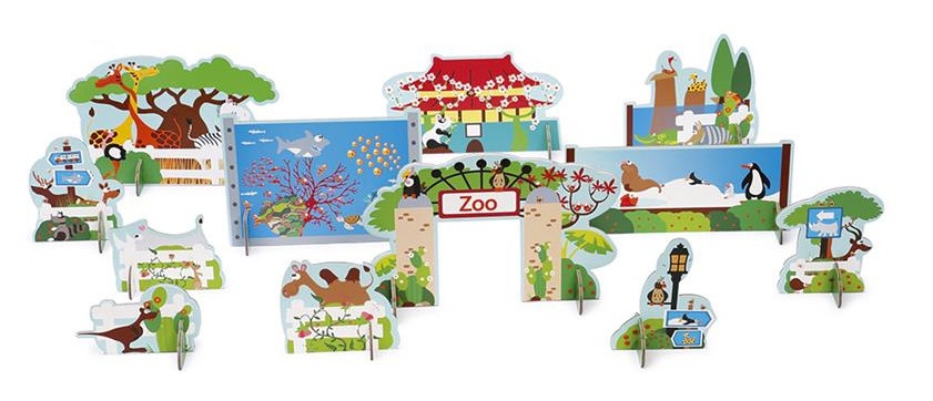 Scratch speelset dierentuin 12 stuks