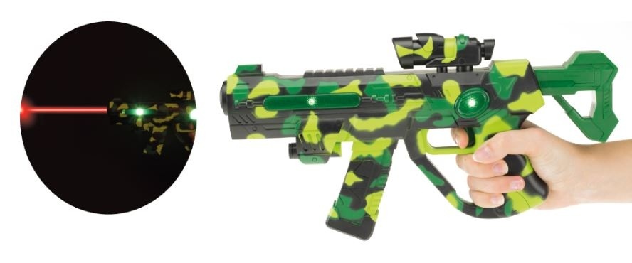 Toi Toys Camouflage geweer met licht en geluid 34 cm