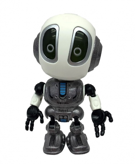 TOM robot met stemrecorder 10 cm grijs