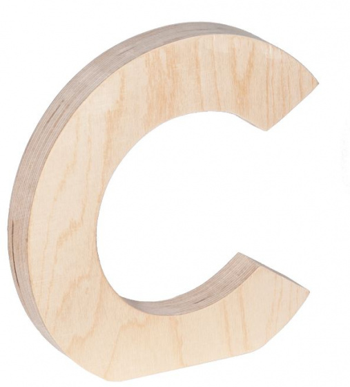 Trixie letter C 18 x 2,1 cm hout naturel