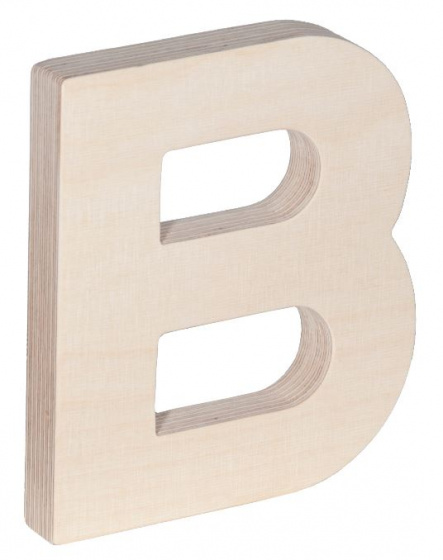 Trixie letter B 18 x 2,1 cm hout naturel