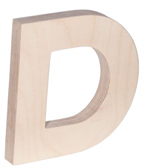 Trixie letter D 18 x 2,1 cm hout naturel