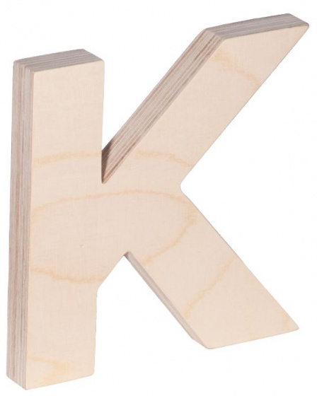 Trixie letter K 18 x 2,1 cm hout naturel