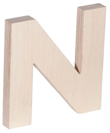 Trixie letter N 18 x 2,1 cm hout naturel